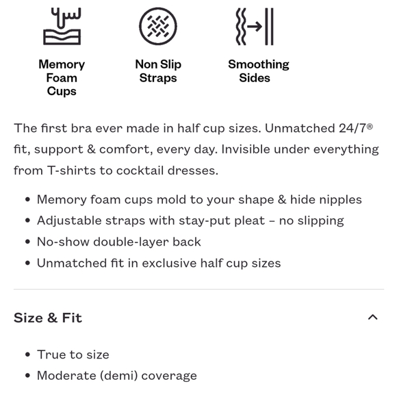 Thirdlove 24/7 Classic Tshirt Bra Nude 34C - Picture 5 of 5